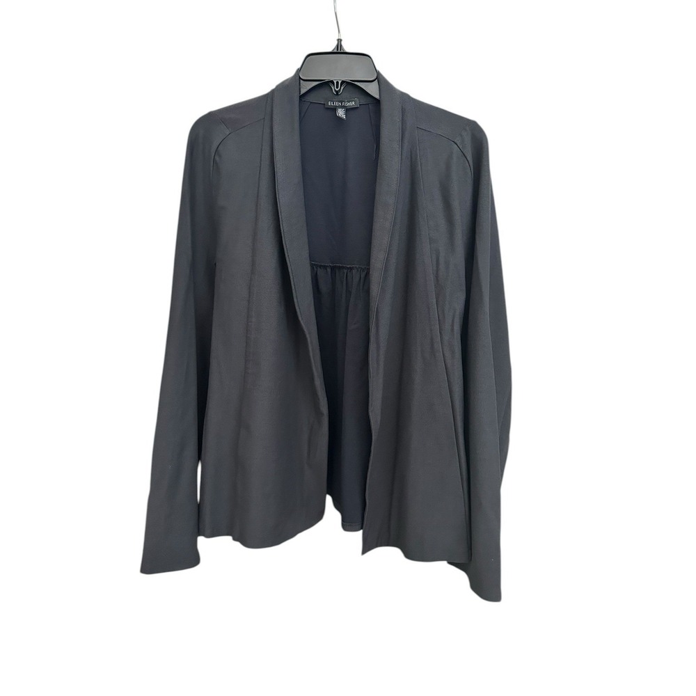 Eileen Fisher Jacket Womens XL Open Front Stretch Blazer Cardigan Light #Z13-4